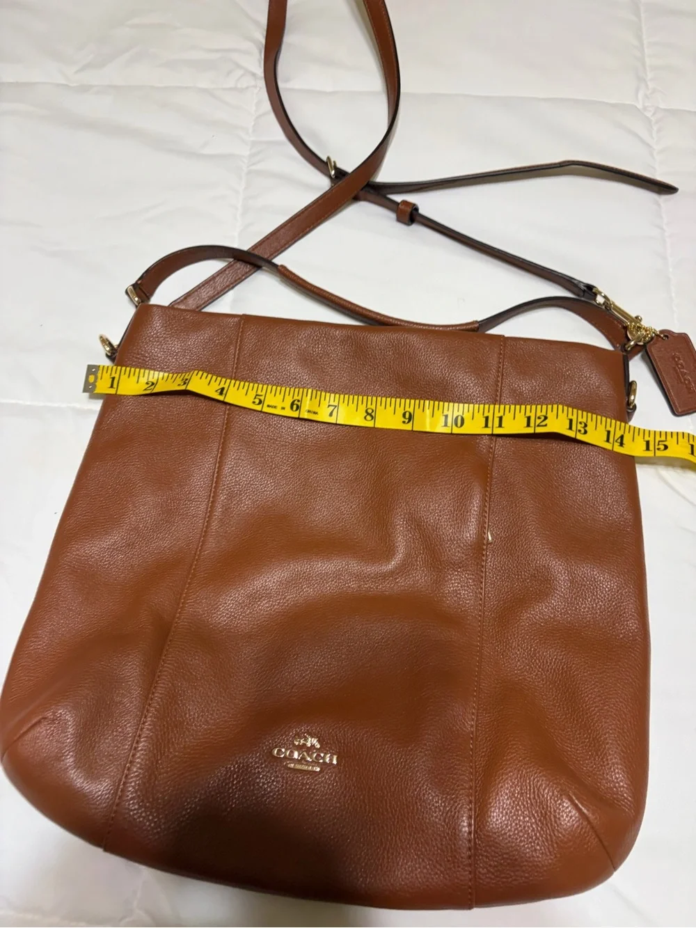 Coach Brown Pebbled Leather Crossbody Bag